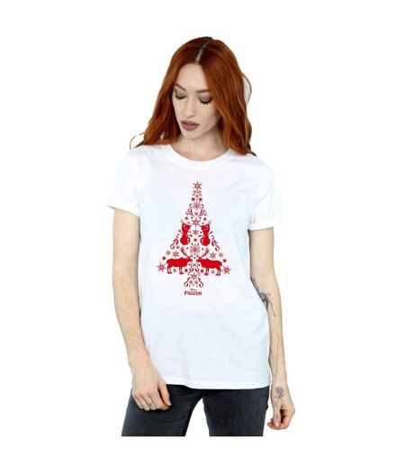 Disney - T-shirt FROZEN CHRISTMAS TREE - Femme (Blanc) - UTBI24687