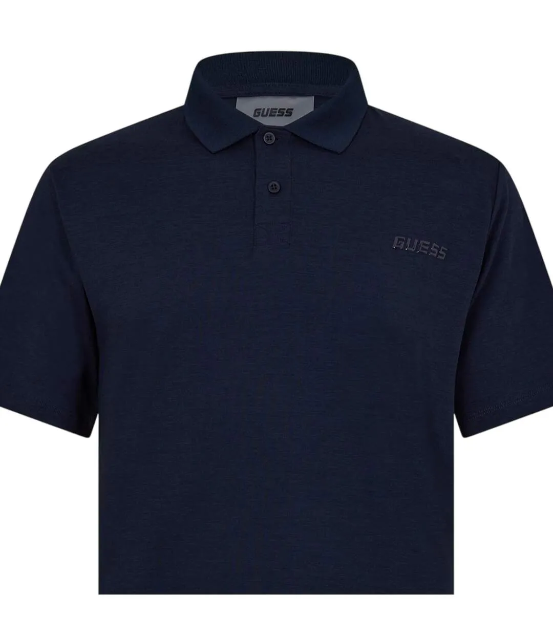 Mens Logo Polo Shirt Blue Guess-3