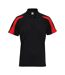 Mens Cool Contrast Polo Shirt Jet Black Fire Red Just Cool-1