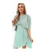 Robe Courte Manches Chauve-souris Femme Œuf Bleu AX Paris-3
