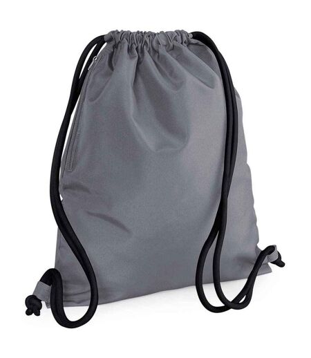 Icon Drawstring Bag One Size Graphite Black Bagbase