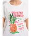 T-shirt col rond sérigraphie Pineapple-4
