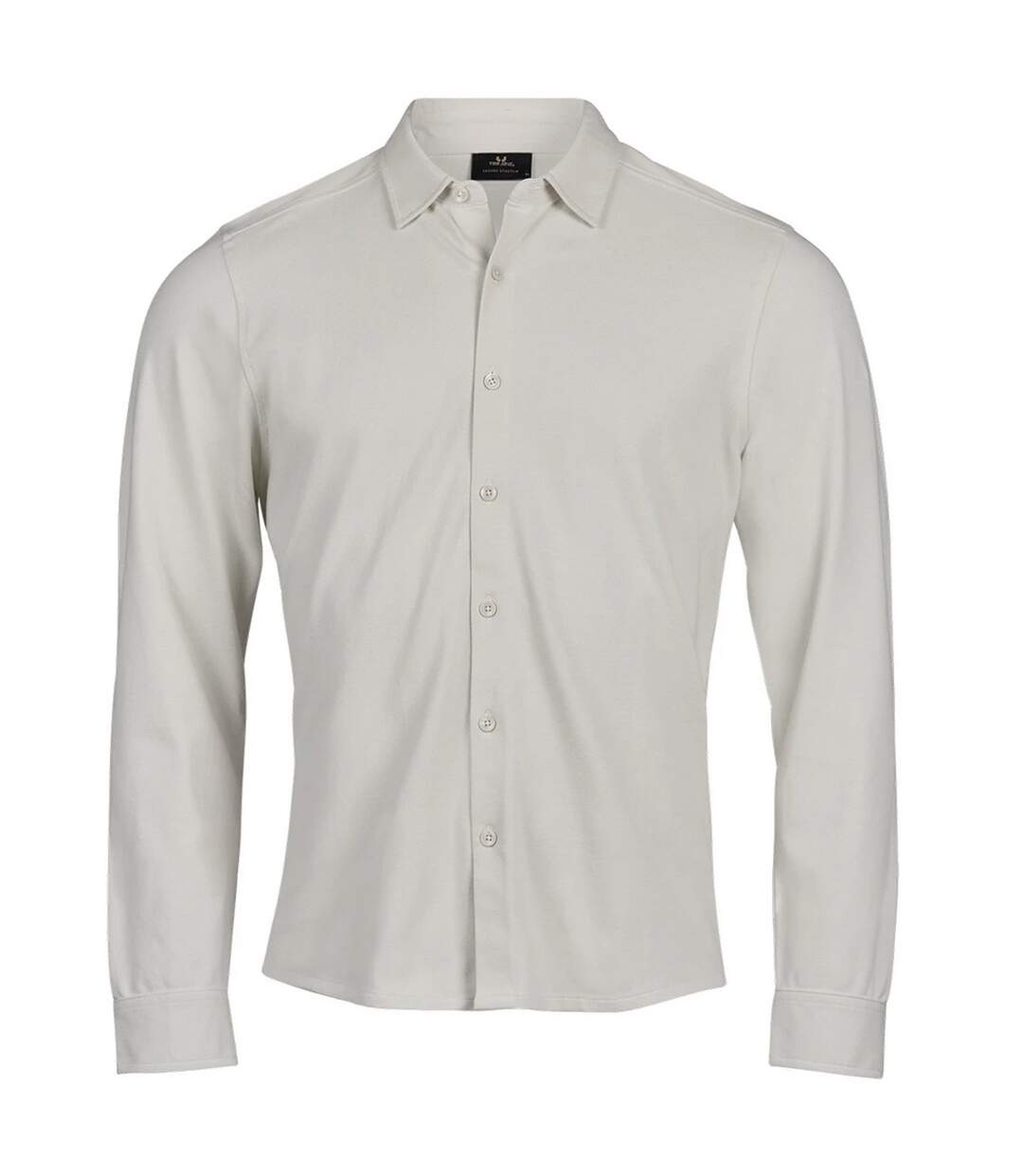 Mens Luxury Stretch Organic Long-sleeved Shirt Cement Tee Jays-1