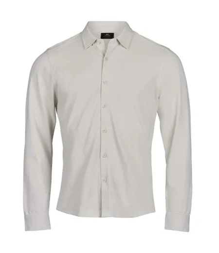 Mens Luxury Stretch Organic Long-sleeved Shirt Cement Tee Jays