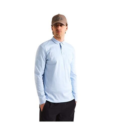 Polo Manches Longues Motif/style Logo Pirol Homme Bleu Boss