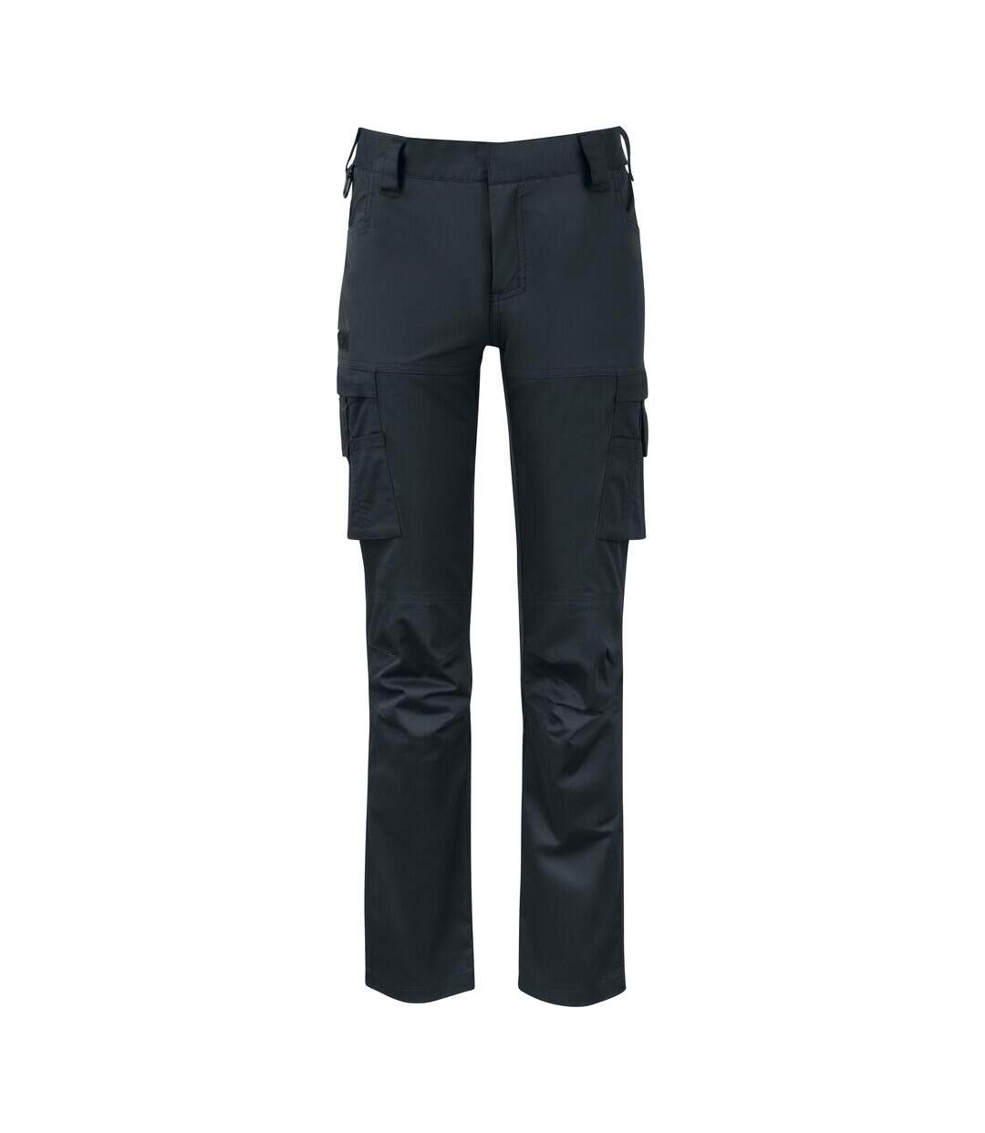 Womens/ladies Stretch Cargo Trousers Black Projob-1