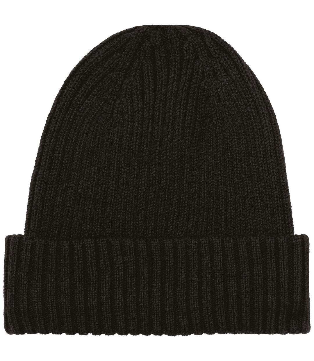Unisex adult wide cuff beanie black Native Spirit-1