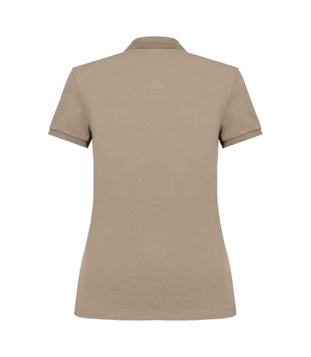 Womens/ladies pique polo shirt wet sand Native Spirit