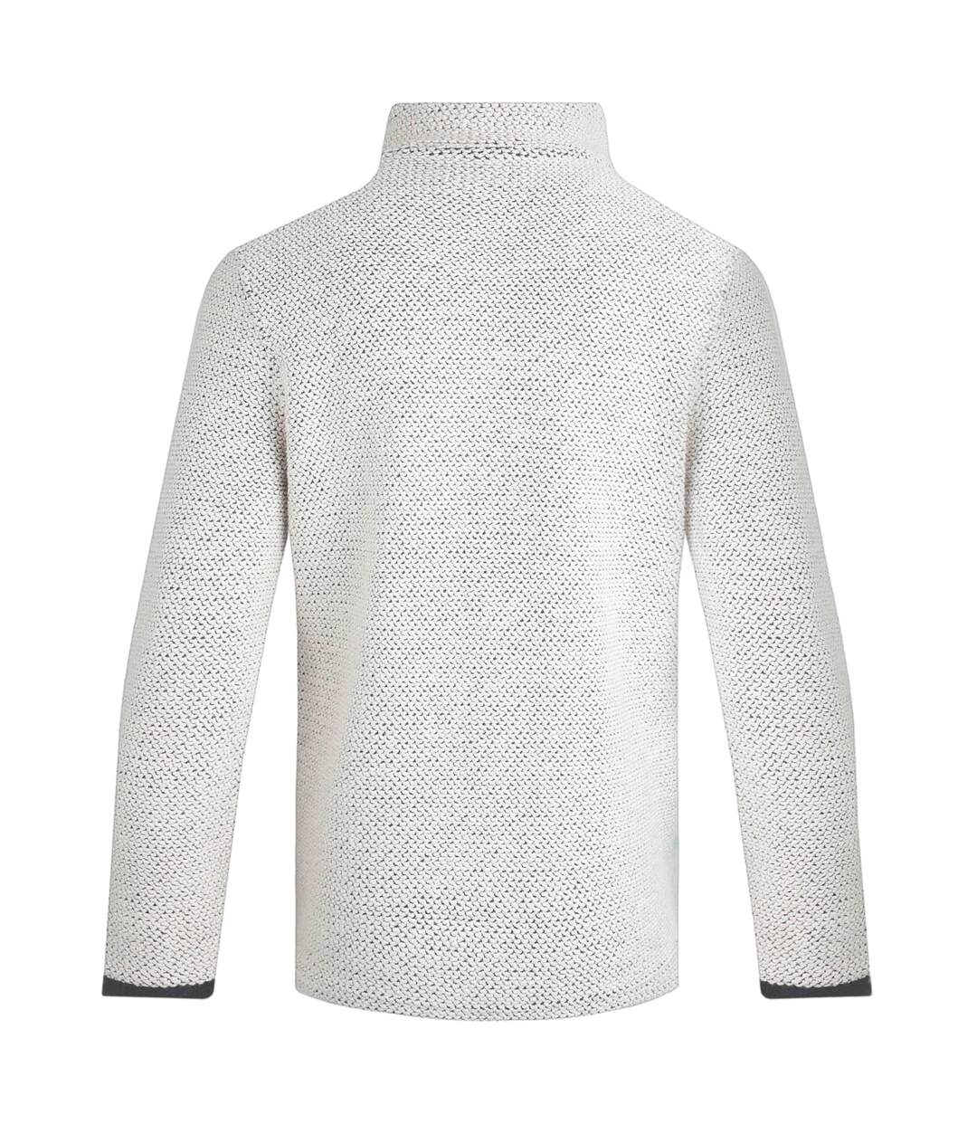 Mens Cruiser Macaroni Quarter Zip Pullover Ecru Weird Fish-2