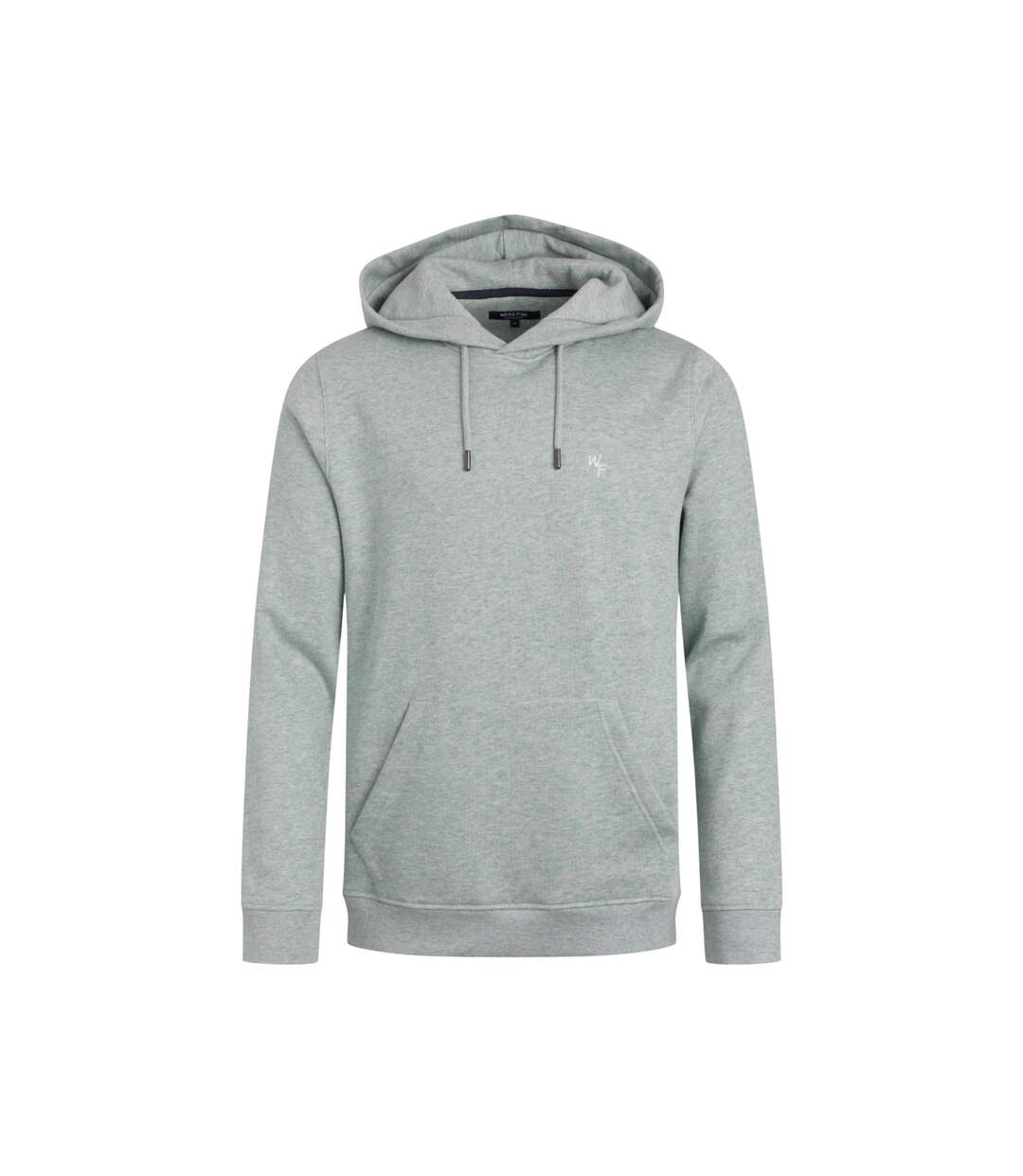 Mens hugo branded hoodie grey marl Weird Fish-1