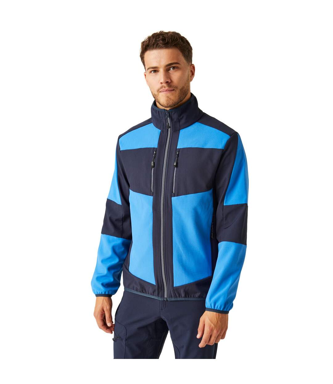 Unisex Adult 2 Layer Soft Shell Jacket Strong Blue Navy Regatta Professional-3