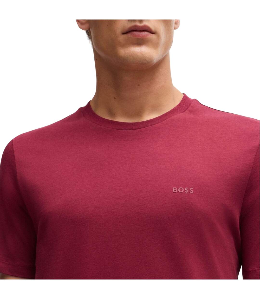 Mens Logo T-shirt Red Boss-4