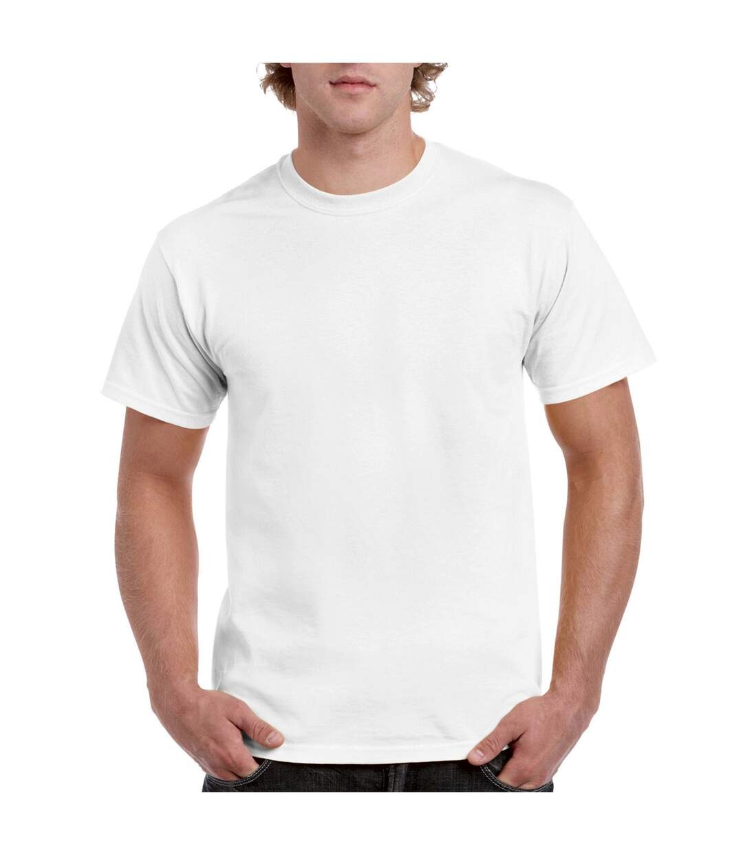 T-shirt homme blanc Gildan Hammer-1