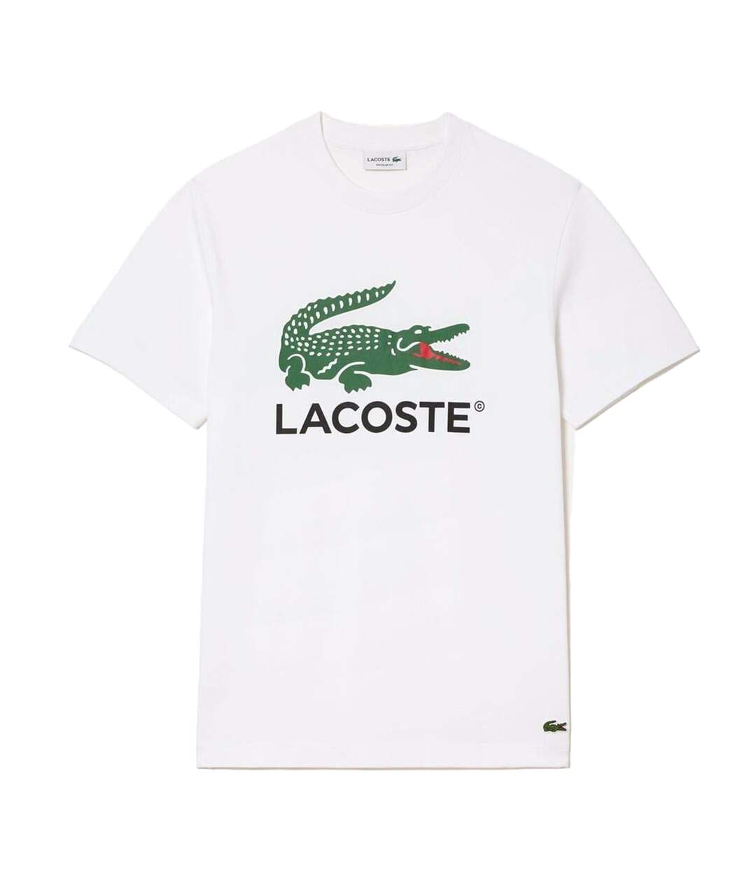 T-shirt Motif/style Imprimé Crocodile Homme Blanc Lacoste-2
