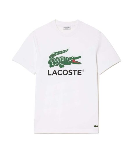 T-shirt Motif/style Imprimé Crocodile Homme Blanc Lacoste