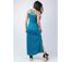 Robe longue fendue LAETITIA motif Palerme bleu Coton Du Monde-4