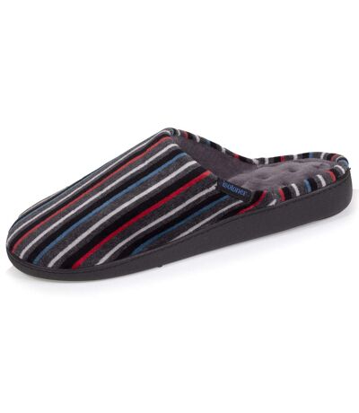 Isotoner Chaussons Mules homme tricolores
