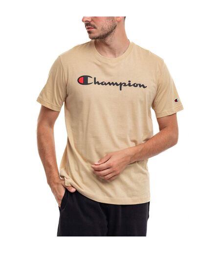 T-shirt Motif/style Logo Homme Beige Champion