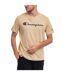 T-shirt Motif/style Logo Homme Beige Champion-1