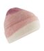 Womens/ladies Wave Soft Beanie Rose Peach Vanilla Beechfield-2