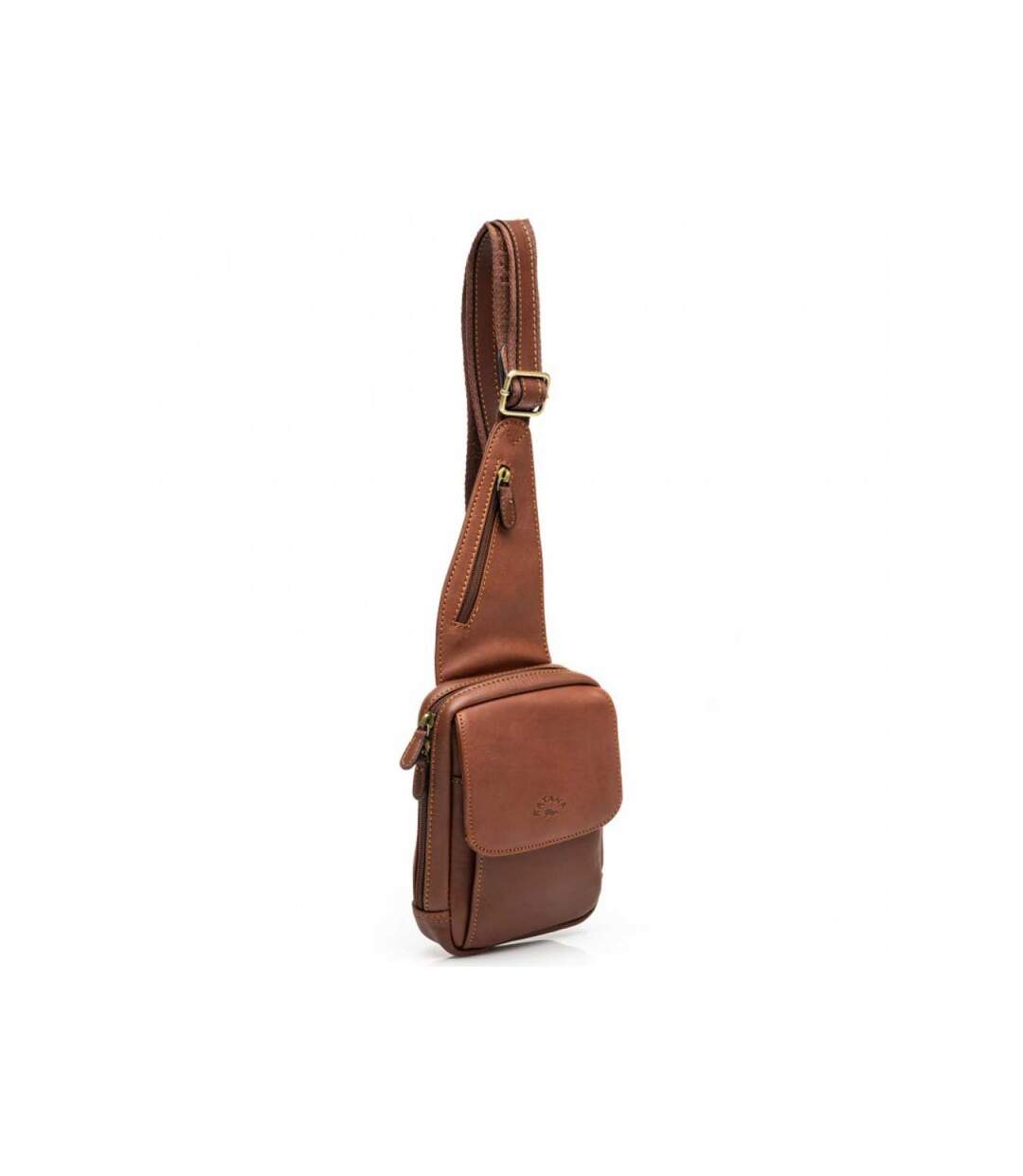 Katana - Sac holster homme en cuir - marron - 8185-1