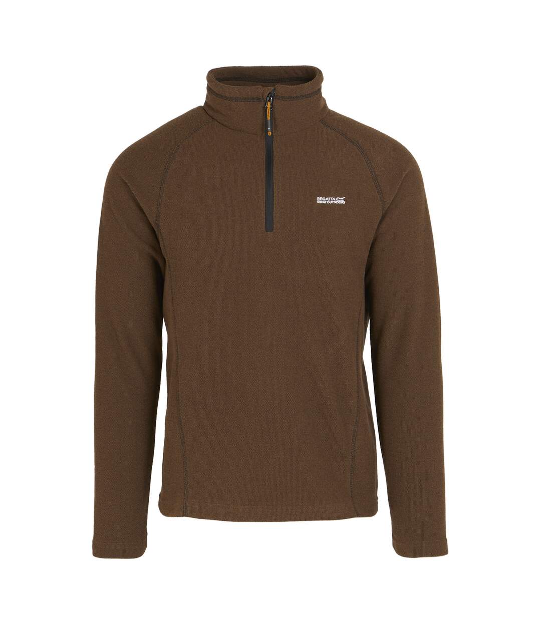 Great Outdoors Mens Kenger Half Zip Honeycomb Fleece Dark Brown Regatta-2