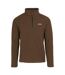 Great Outdoors Mens Kenger Half Zip Honeycomb Fleece Dark Brown Regatta-2