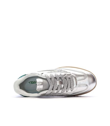 Baskets argent /vert femme teddy smith sneakers 120305