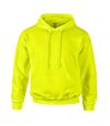 Gildan Heavyweight DryBlend Adult Unisex Hooded Sweatshirt Top / Hoodie (13 Colours) (New Safety Green)