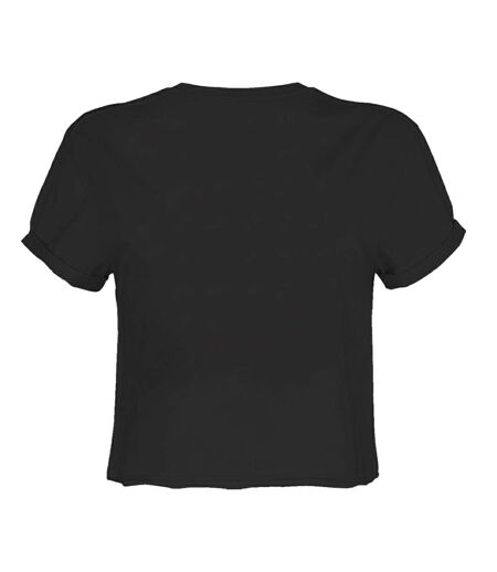 Womens/ladies King Of Rock Run Dmc Crop Top Charcoal Amplified