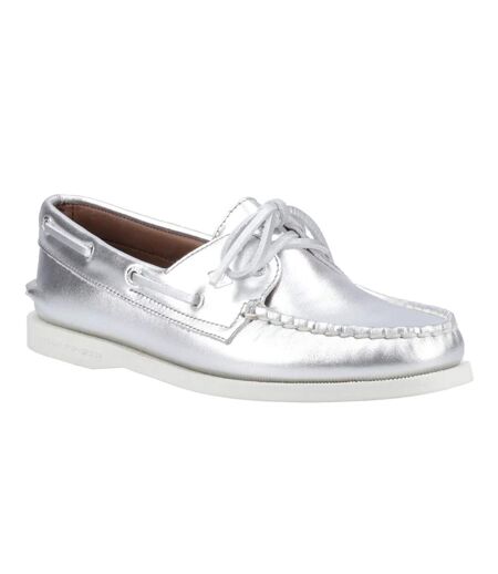Chaussures Bateau Authentic Femme Argenté Sperry