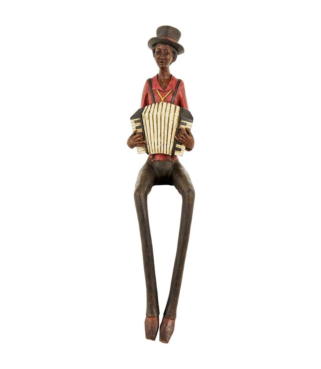 Sitting jazz band accordionist one size brown/red Hill Interiors-1