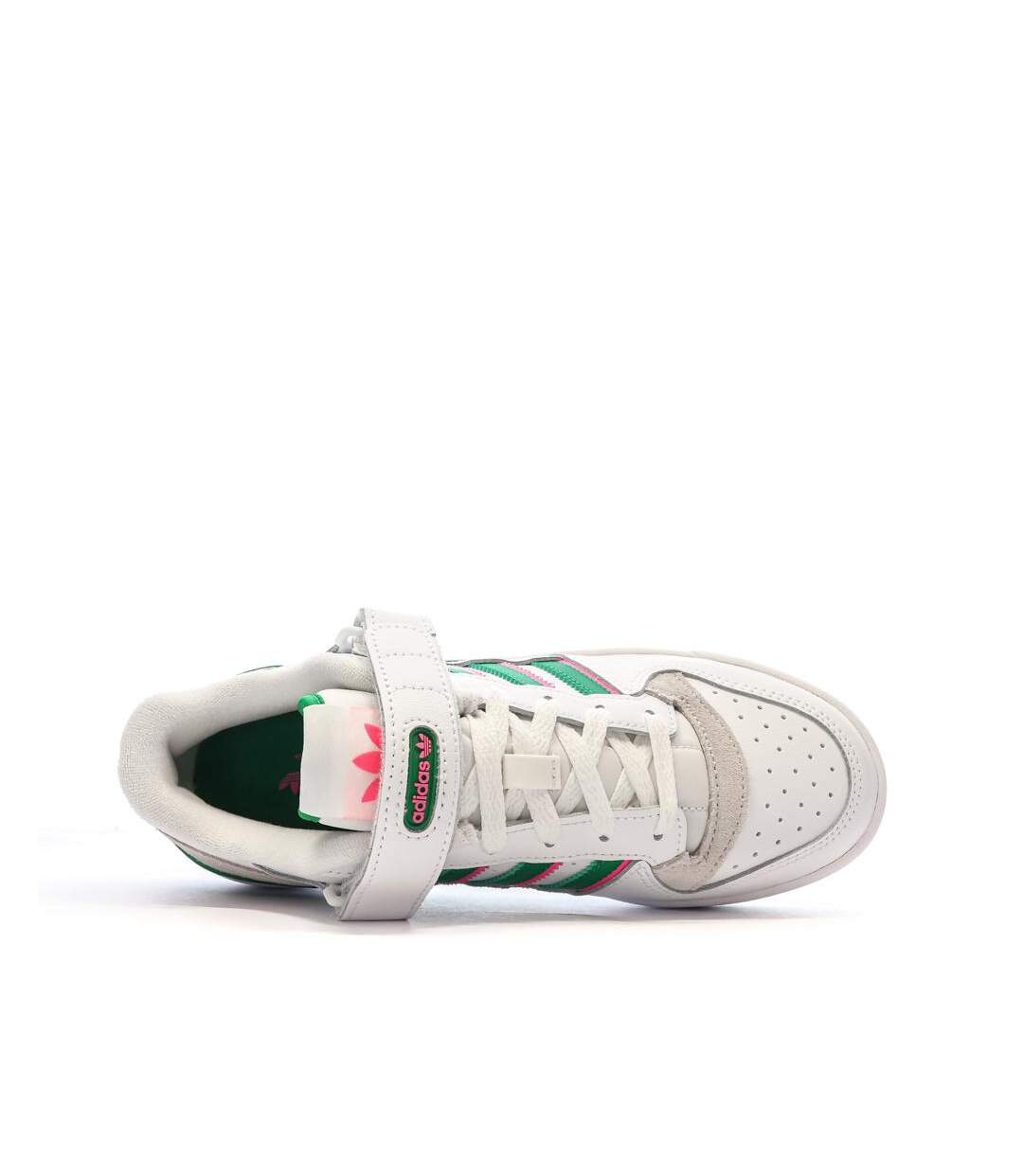 Baskets blanches/vertes femme adidas forum low-4