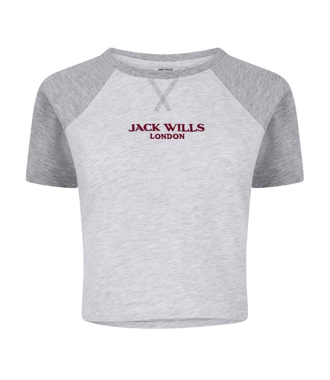 T-shirt Court Motif/style Lettrage Femme Gris Chiné Chiné Jack Wills-2