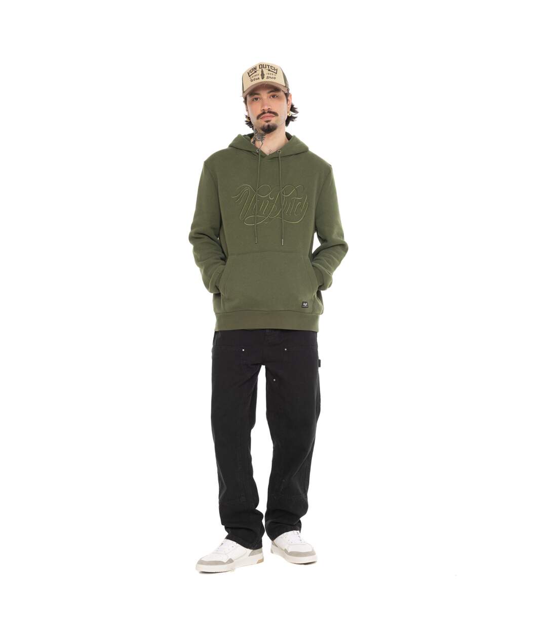 Sweat à capuche en molleton avec broderie Ruben Vondutch-4