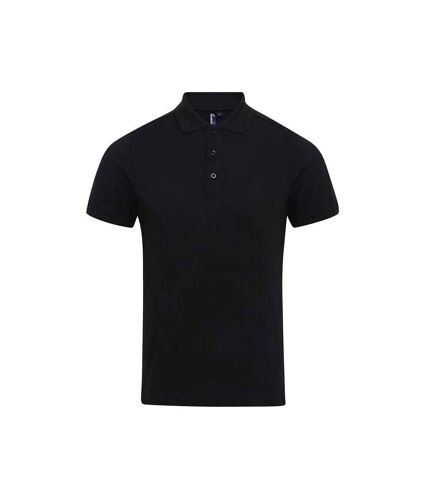 Mens coolchecker plus piqu polo shirt black Premier