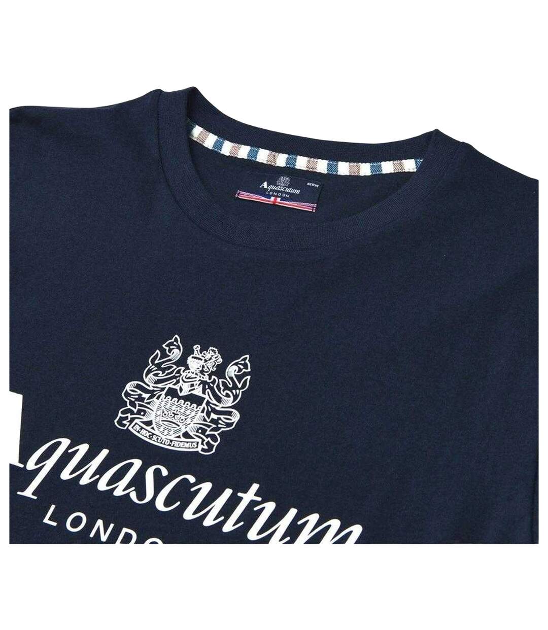 T-shirt Motif/style Gros Logo Bordeaux Homme Bleu Marine Foncé Aquascutum-4