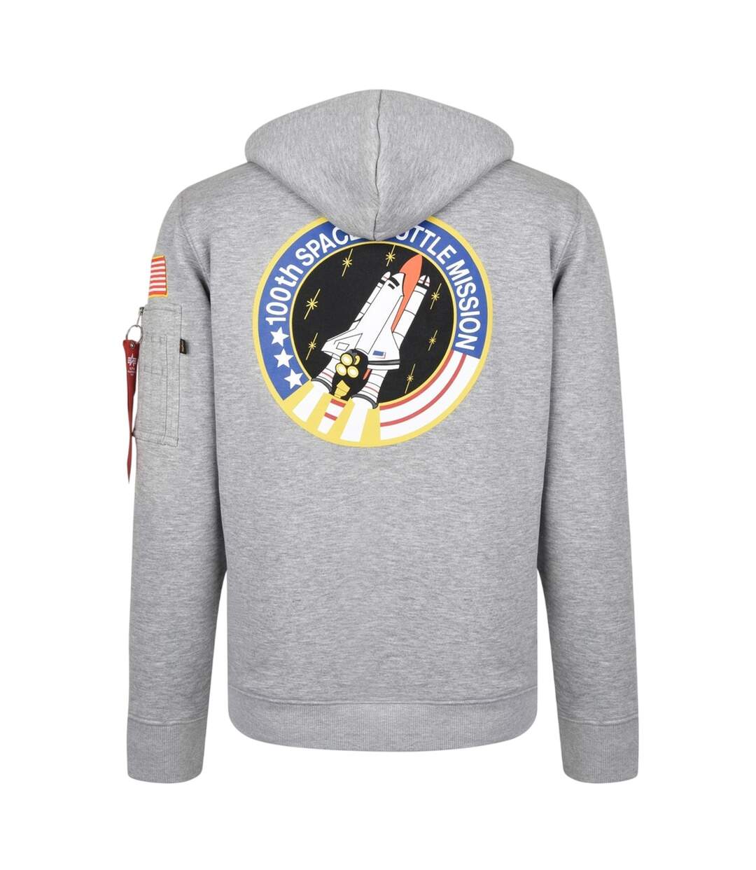 Mens Space Shuttle Cotton Blend Hoodie Grey Heather NASA-2