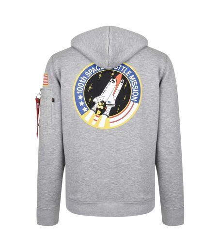 Mens Space Shuttle Cotton Blend Hoodie Grey Heather NASA