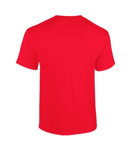 Gildan Mens Heavy Cotton Short Sleeve T-Shirt (Red)