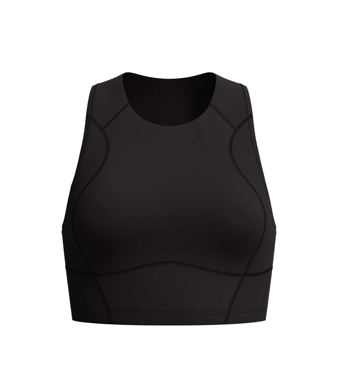 Womens/ladies Ocean Flex Crop Top Black Speedo-1