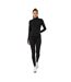 Womens/ladies Core Fitness Track Top Black USA Pro-4