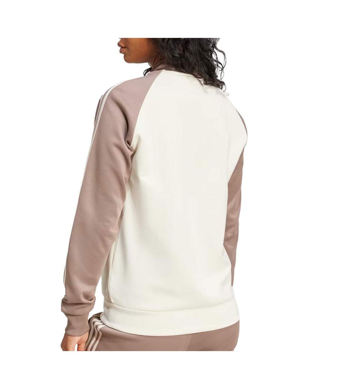 Veste blanche/taupe femme adidas sst  track-2