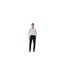 Mens Striped Point Collar Regular Long-sleeved Shirt Medium Grey Boss-1