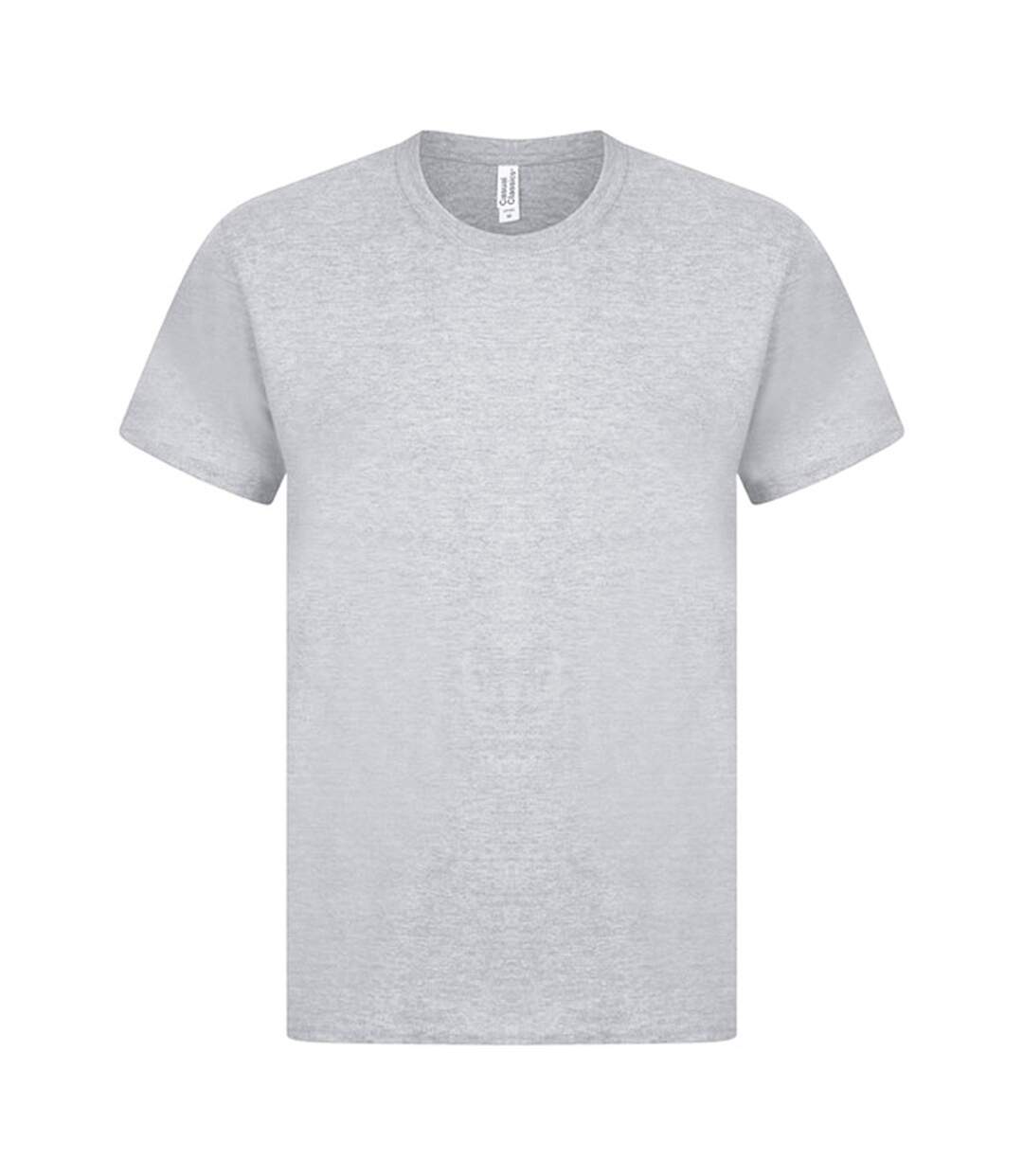 T-shirt Manches Courtes Homme Gris Casual-1