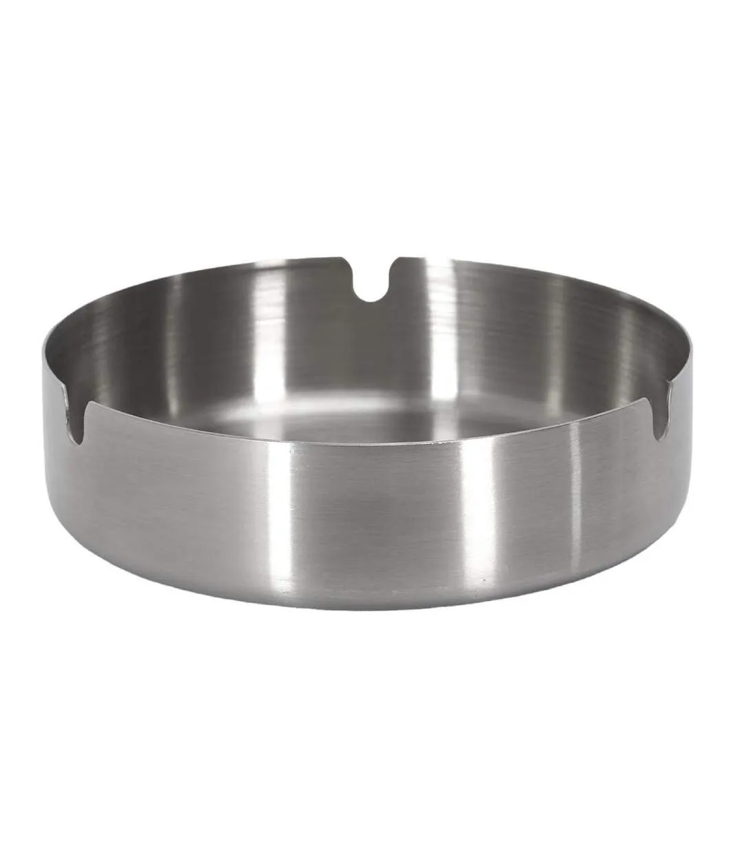 Cendrier Design Rond Métal 12cm Argent-1
