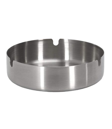 Cendrier Design Rond Métal 12cm Argent