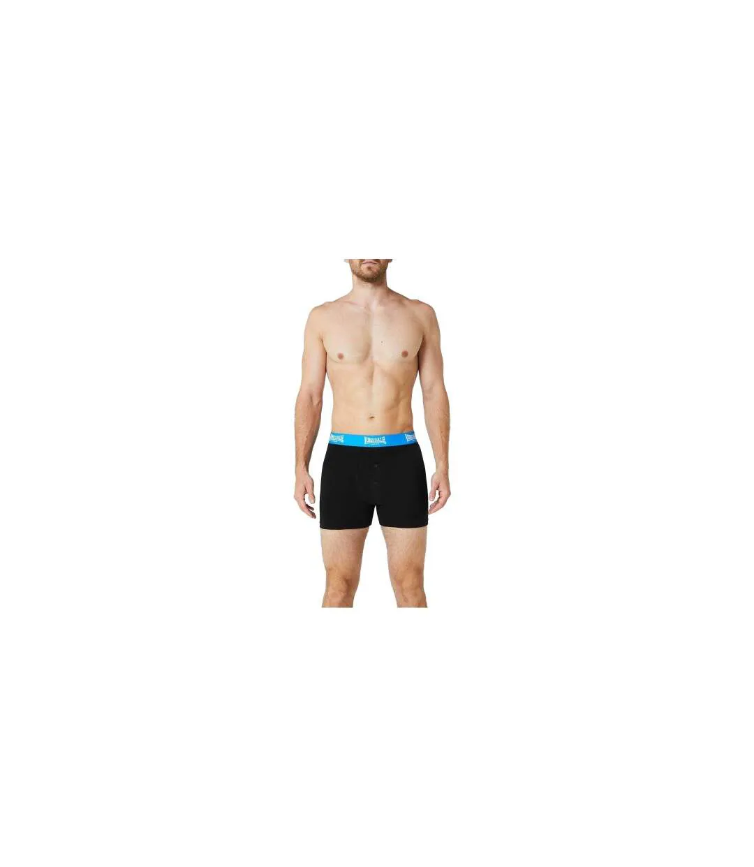 Boxers Homme Noir Bleu Vif Lonsdale-1