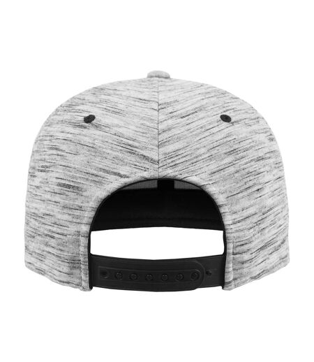 Casquette Ajustable Motif/style Couronne Chinée Noir Gris Chiné Flexfit