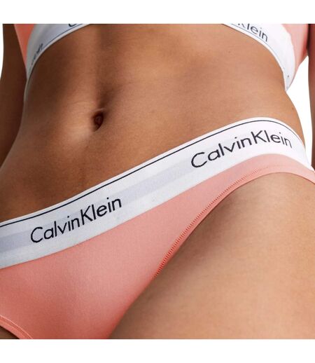 Womens/ladies Modern Cotton Thong Pink Calvin Klein